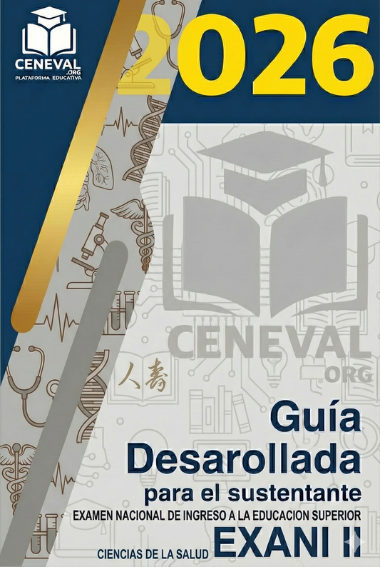 Guía de estudio oficial Ceneval Nuevo EXANI-II 2026 para el Módulo 4 de Ciencias de la Salud.